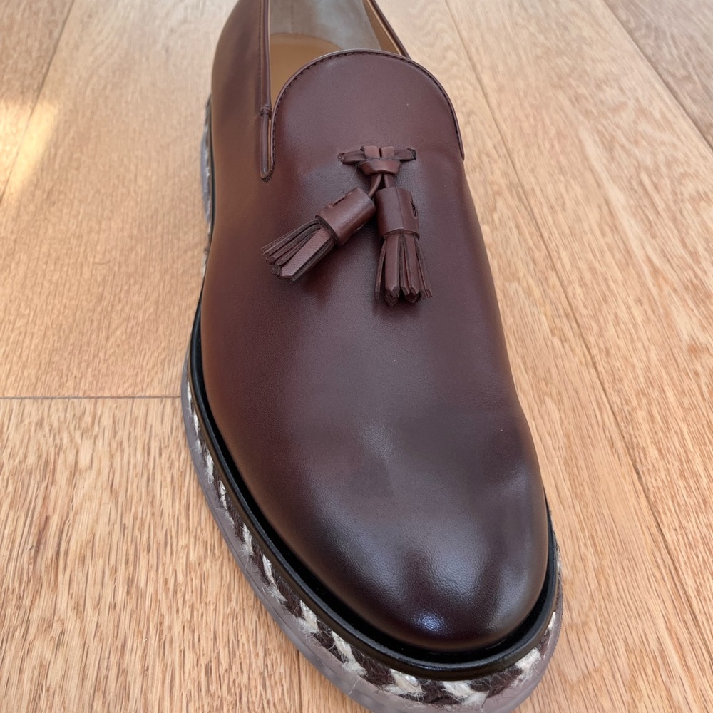 Giorgio Armani brown leather loafers